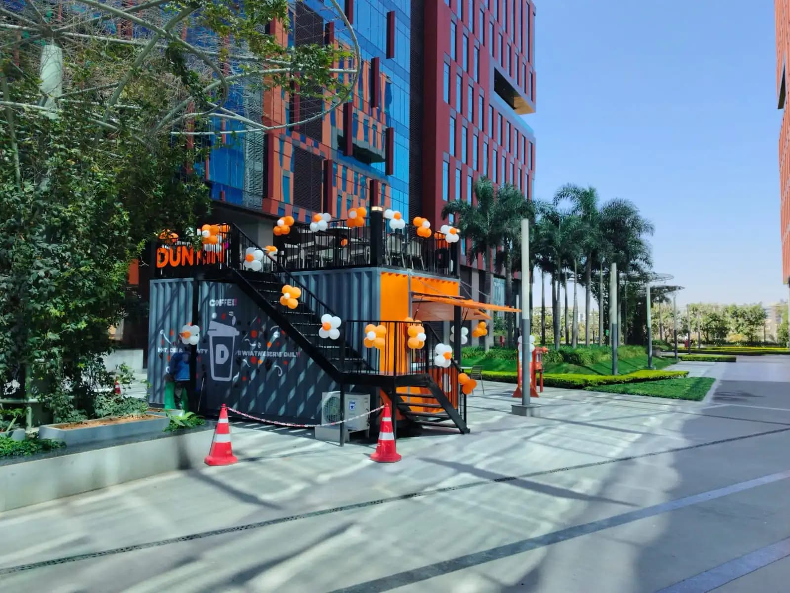 Modern container office exterior for industrial use in India