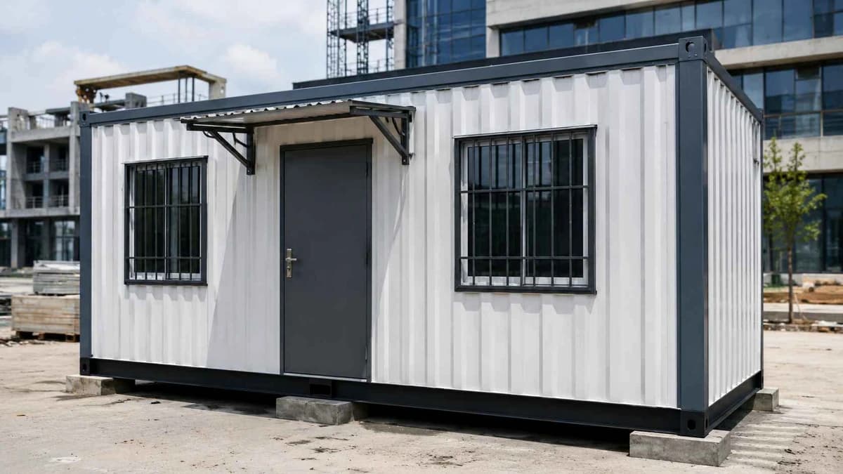 Container office manufactured by SAMAN Portable for a Bhiwadi site