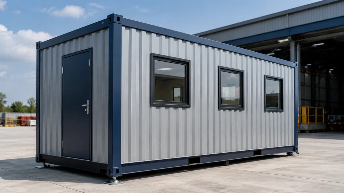 Container office manufactured by SAMAN Portable for an Erode site