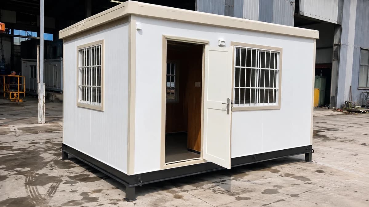 Container office manufactured by SAMAN Portable for a Gwalior site