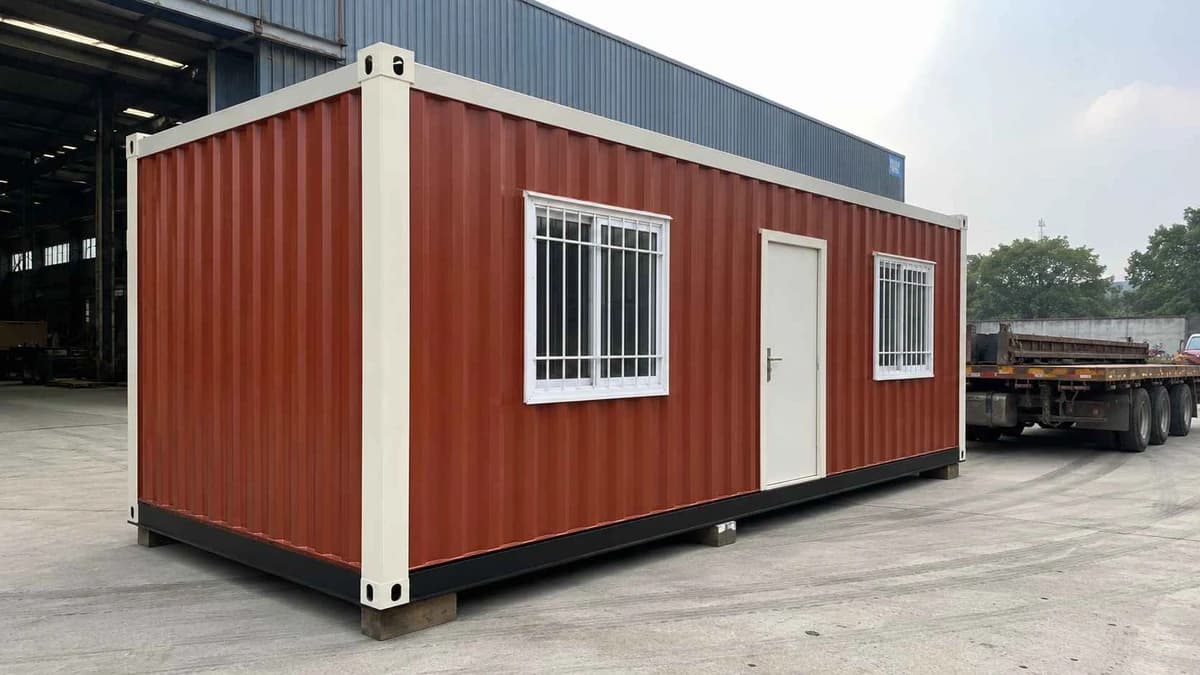 Container office manufactured by SAMAN Portable for a Rajahmundry site