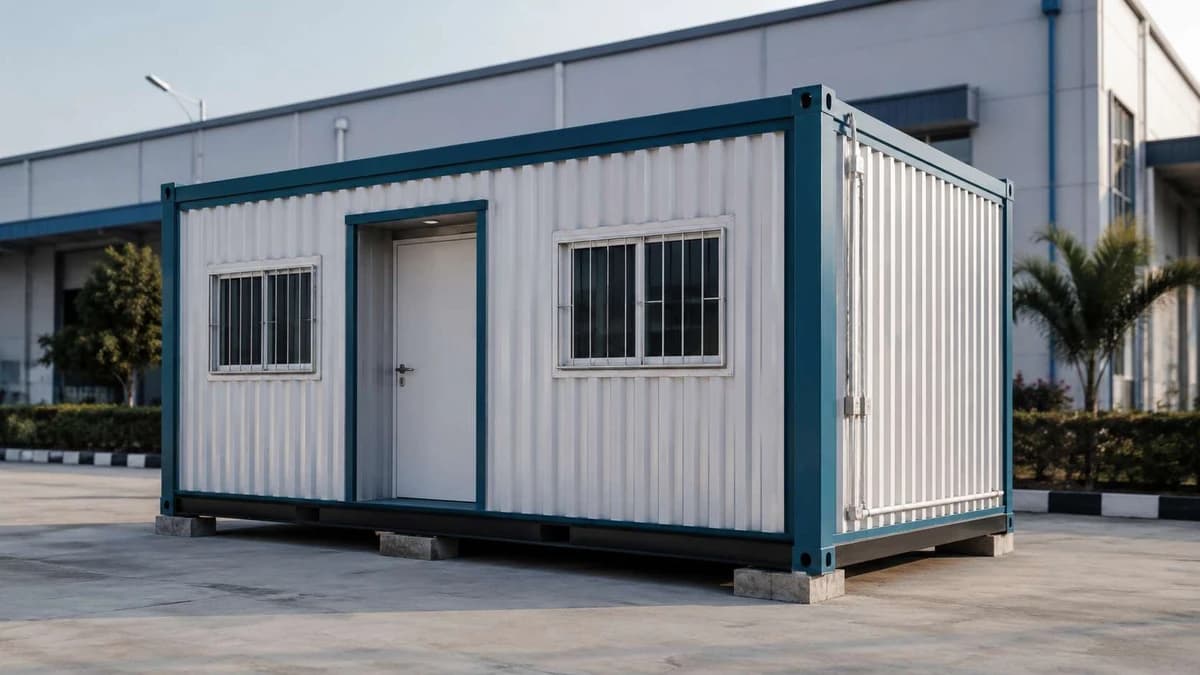 Container admin cabin for a handicraft export unit in Saharanpur