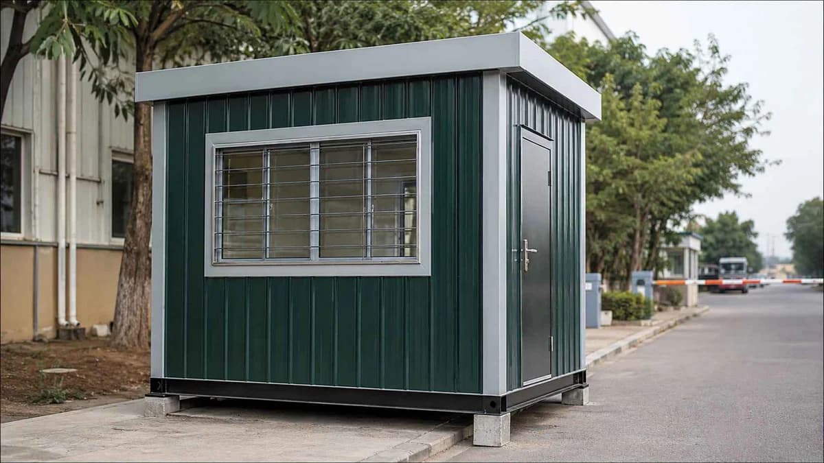 Container gate and security cabin at a Saharanpur industrial plot