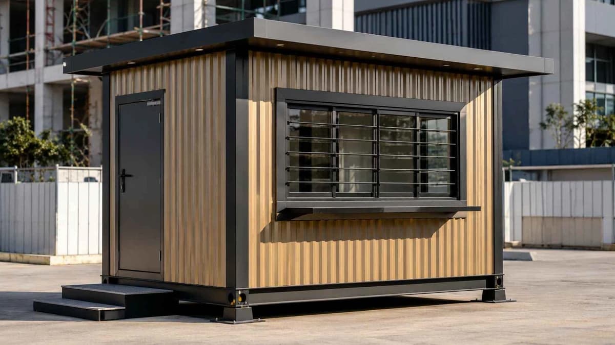 IS 2062 steel frame construction of a SAMAN porta cabin