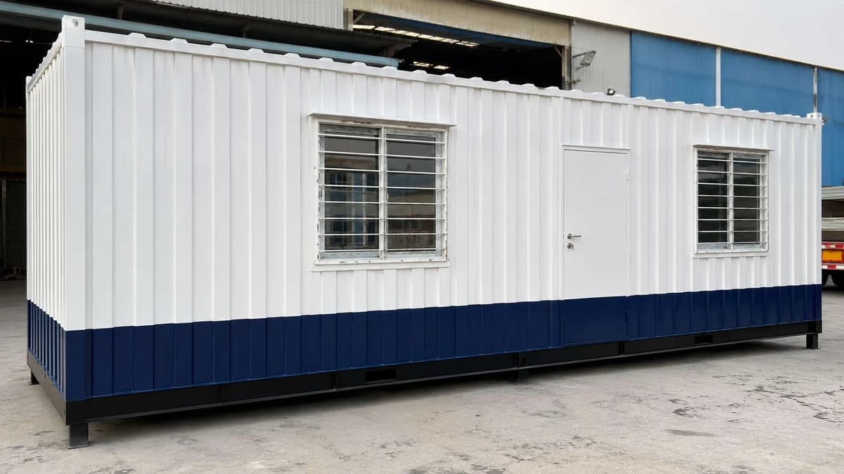 IS 2062 steel frame construction of a SAMAN porta cabin