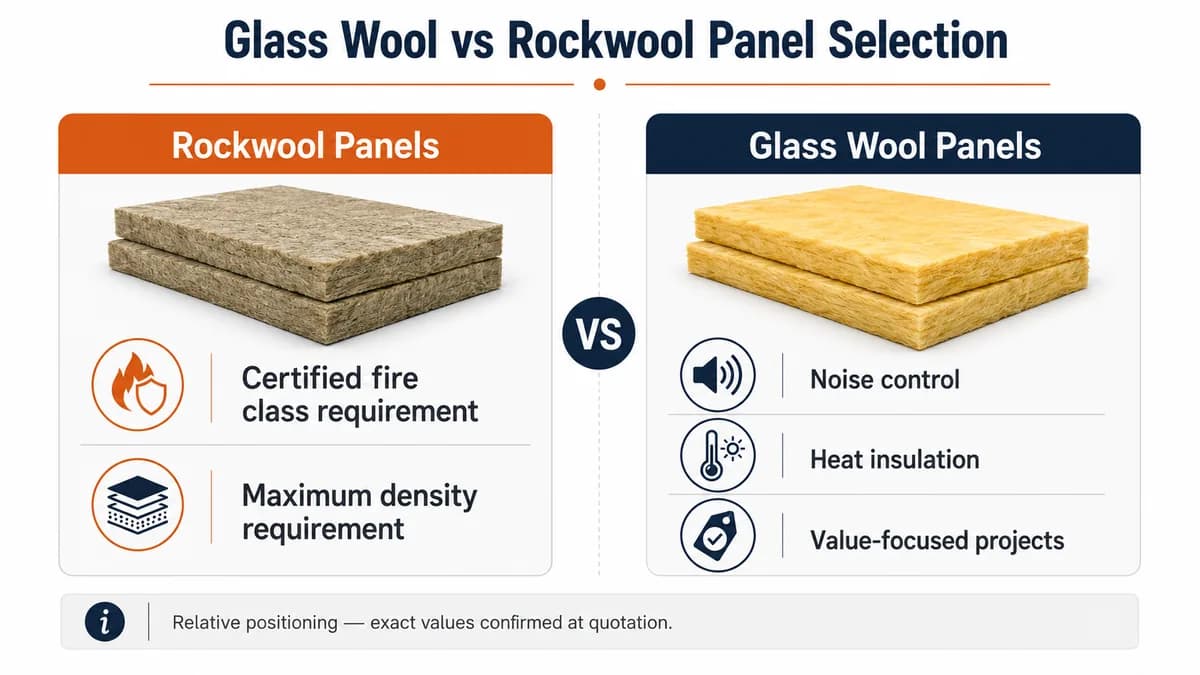 Choosing between glass wool and Rockwool panels