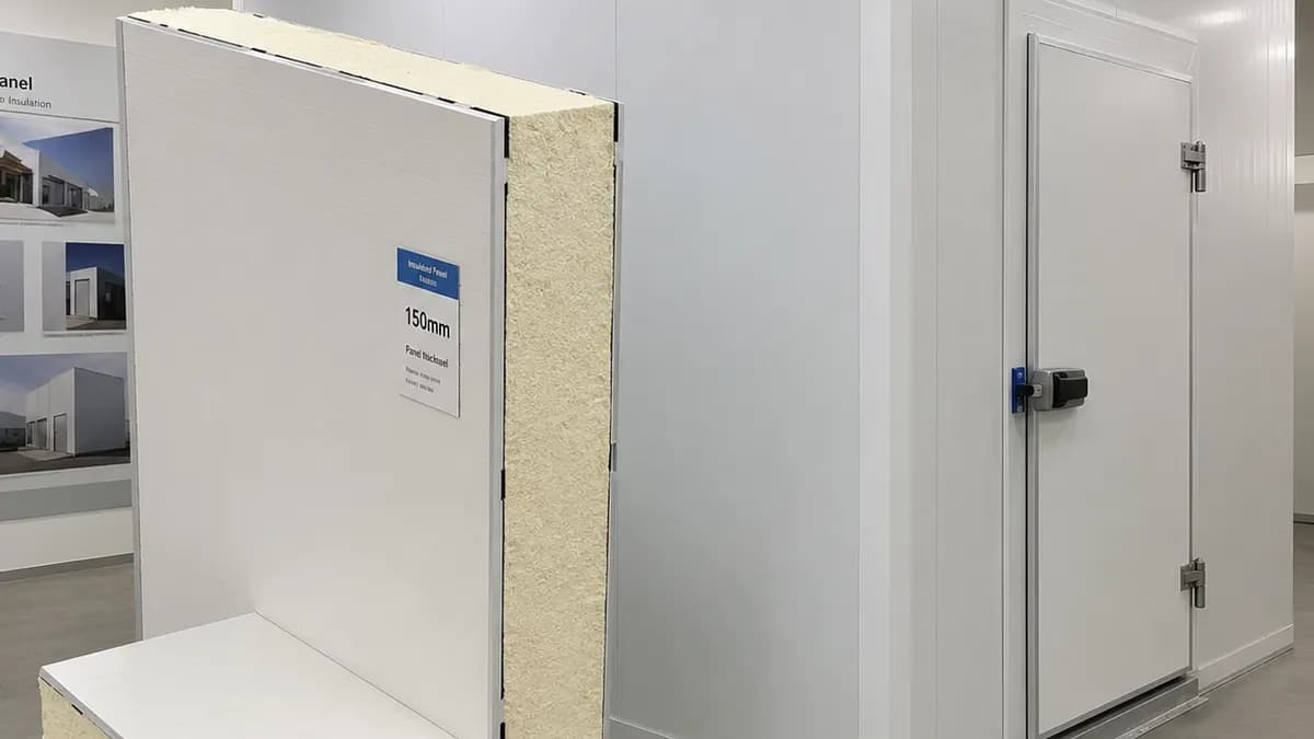 High-thickness insulated panels forming a cold room interior with cam-lock joints