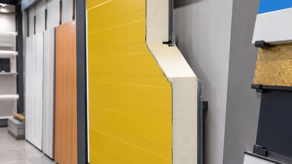 Colour-coated and metal facing sheet options for insulated sandwich panels