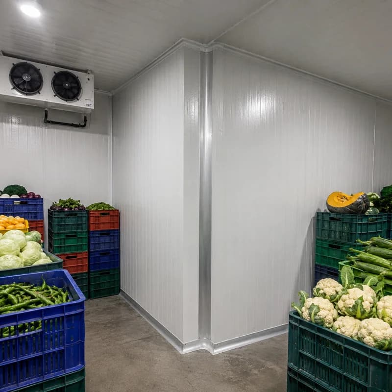 90 mm cold storage PUF panel corner joint, vegetable cold room