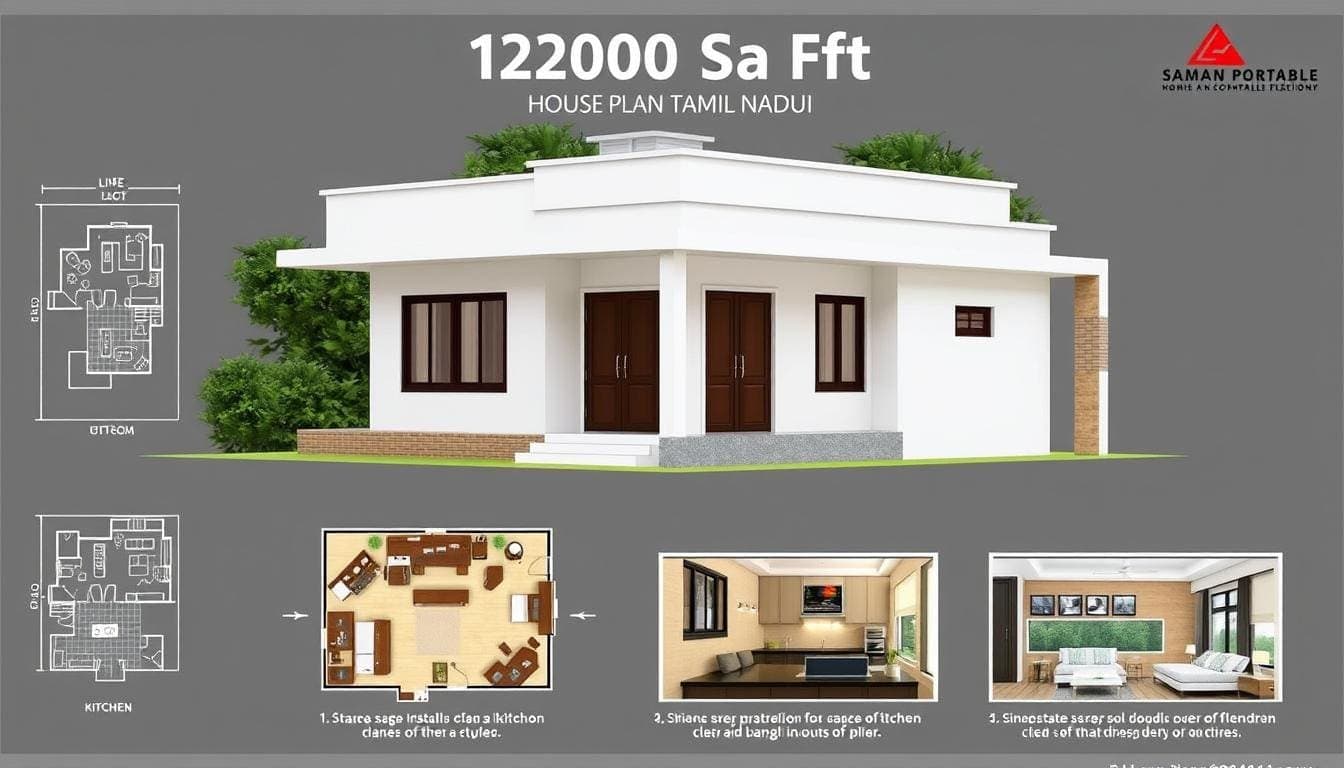 1200 Sq Ft House Plan in Tamil Nadu: Affordable and Modern Design