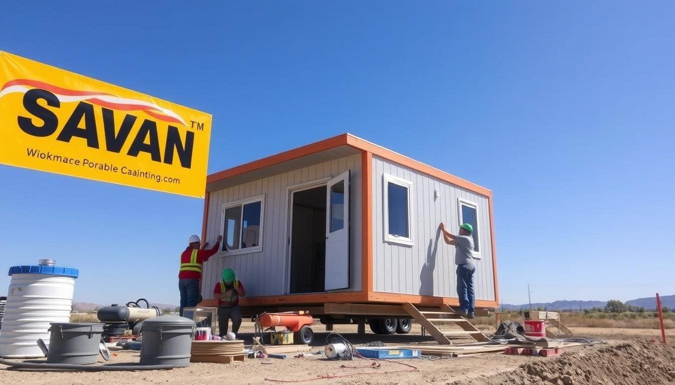 Installing Porta Cabins