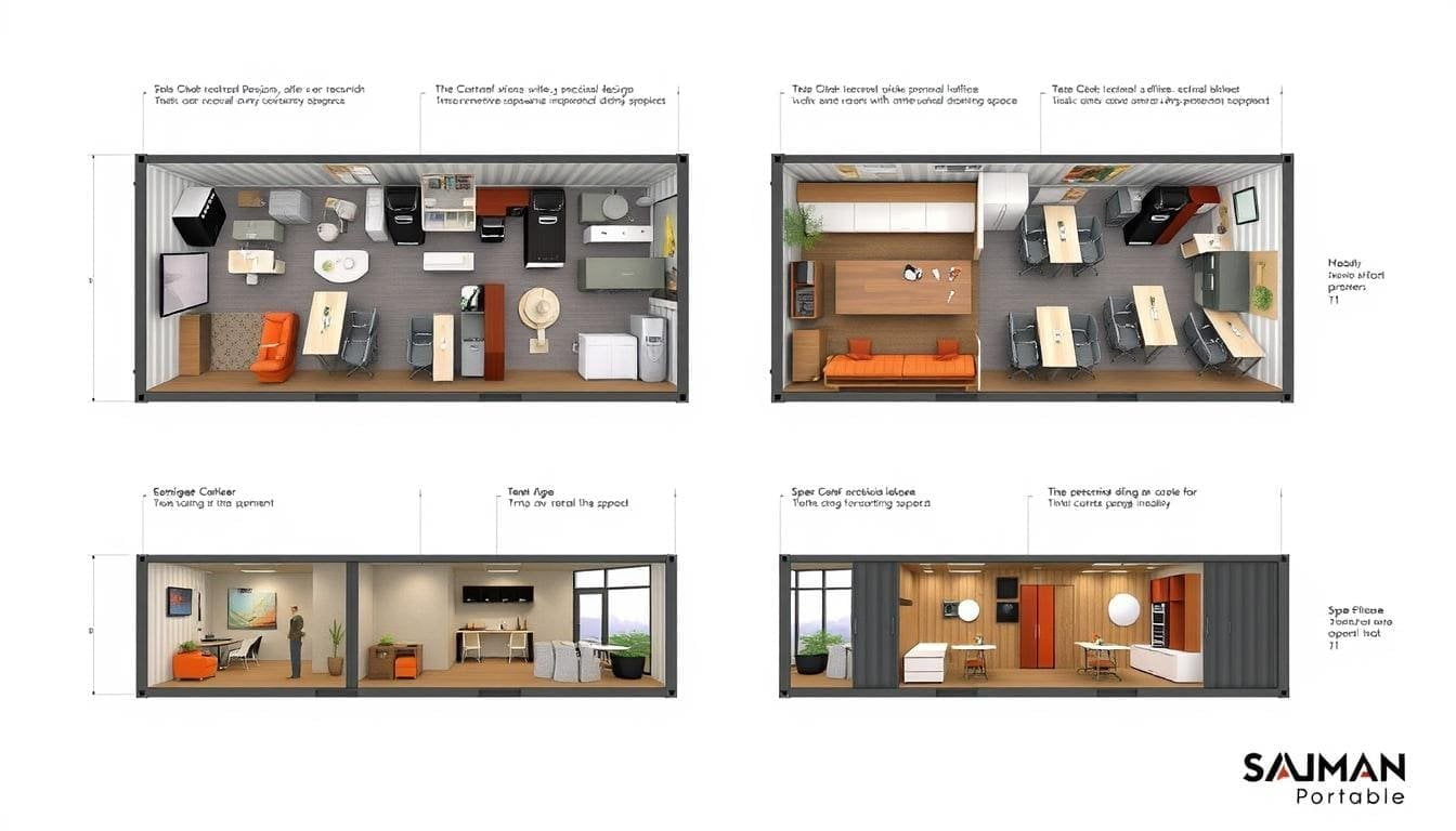 40 ft Container Office Layout Plans