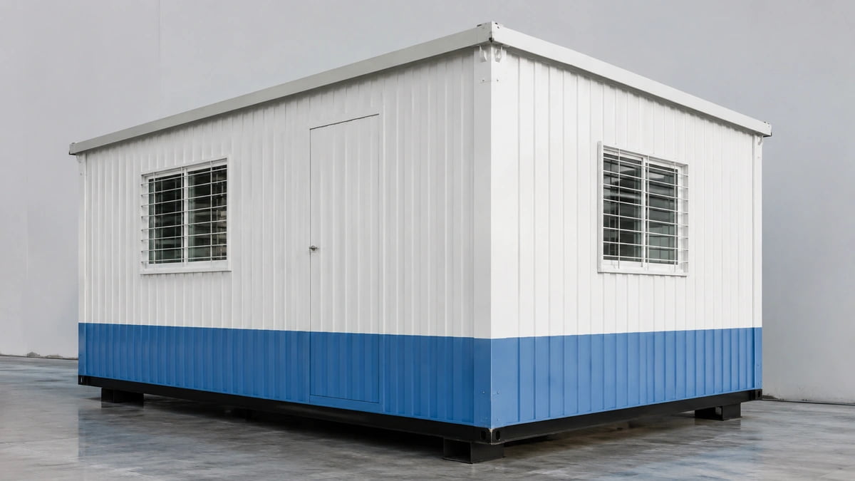 Container office manufactured by SAMAN Portable for a Raipur site