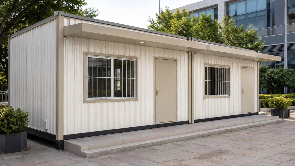 Container office manufactured by SAMAN Portable for a Vellore site