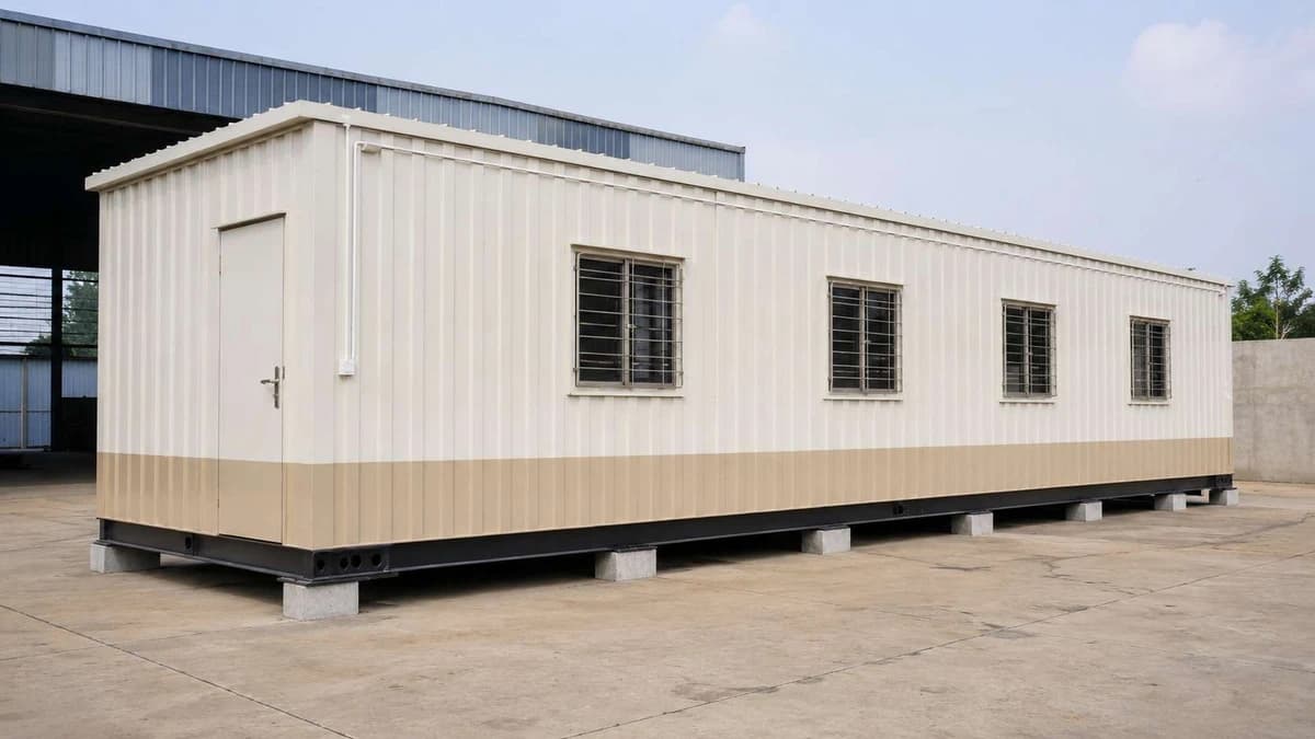 Container Dispatch Office in Jalandhar Container dispatch supervision office at a Jalandhar factory loading area