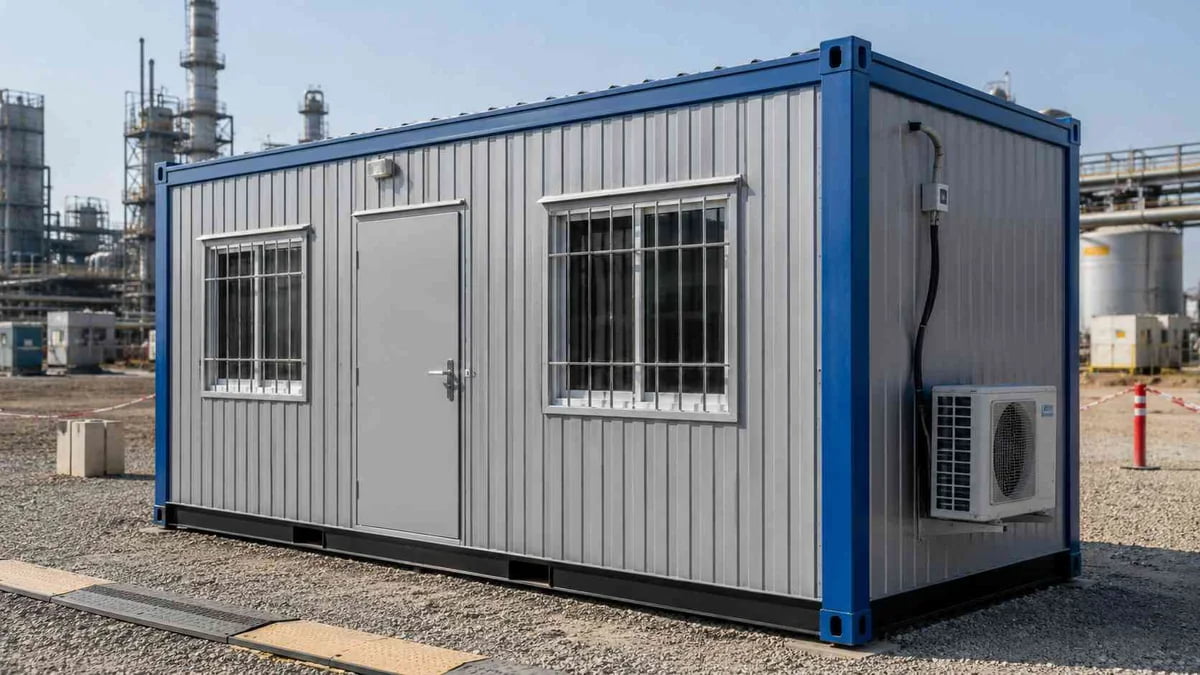Container site office at the Neemrana Japanese industrial zone