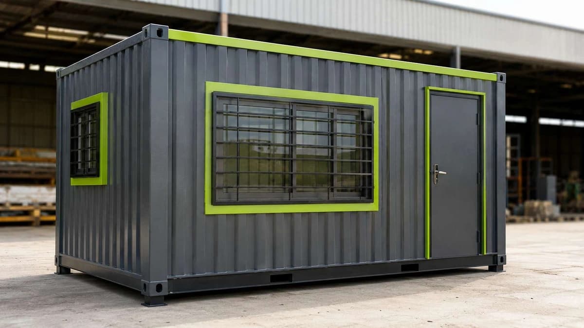 Container QC Office in Puducherry Container QC and supervisor office at a Puducherry manufacturing unit