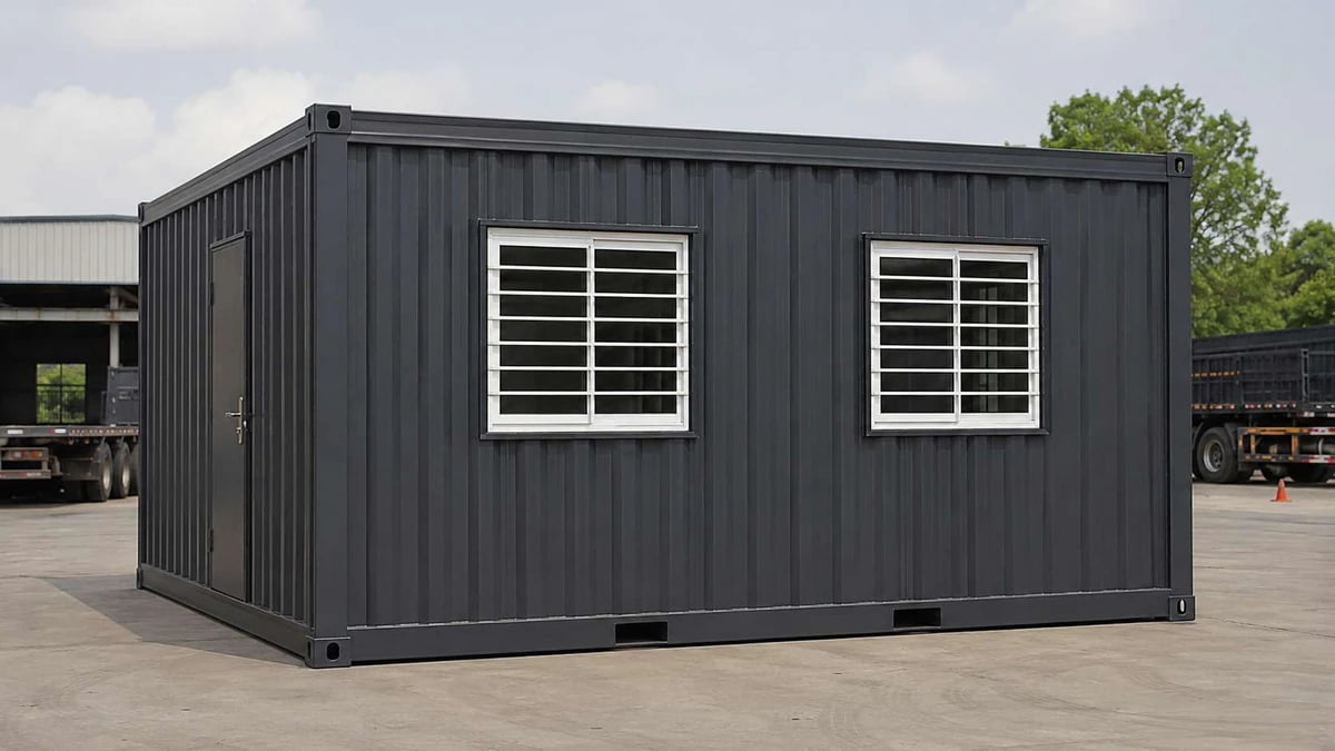 Container site office at the Kundli industrial estate, Sonipat