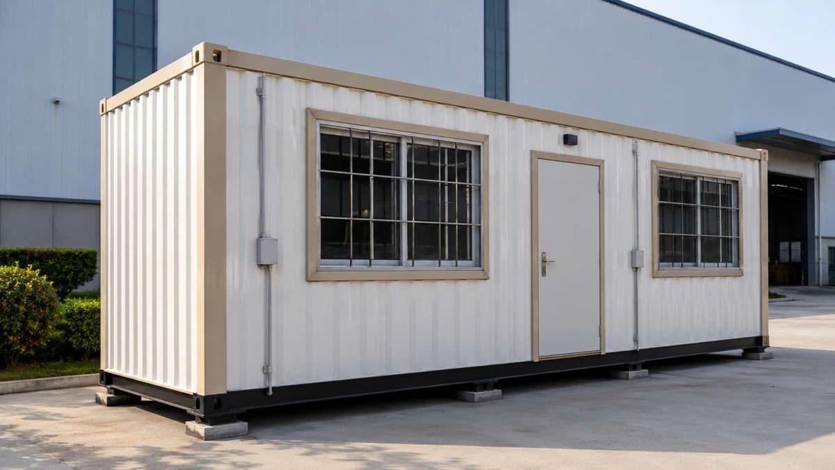 Container Admin Cabin for Rai Sonipat Container admin cabin at the Rai HSIIDC industrial area, Sonipat