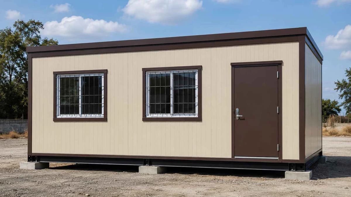 Container Gate Cabin in Yamunanagar Container gate and security cabin at a Yamunanagar industrial plot