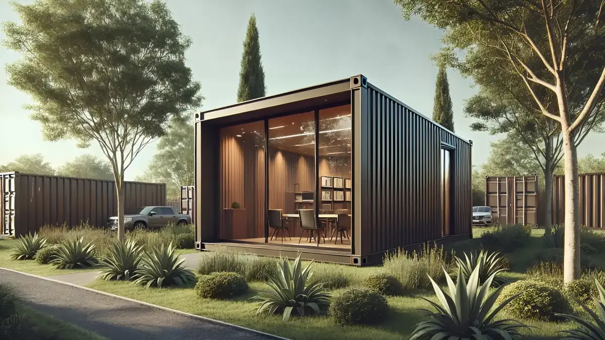 Steel container office built at SAMAN Gopasandra factory for Bangalore delivery