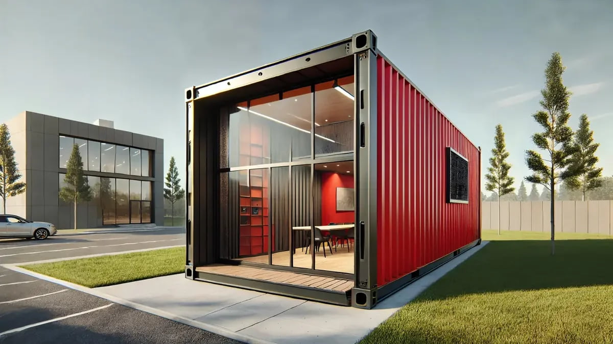 Steel container office for auto plant site at Oragadam SIPCOT Chennai
