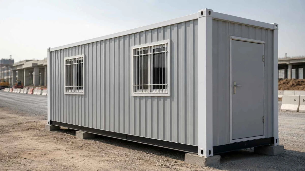 Container site office at the Dahej PCPIR petrochemical belt