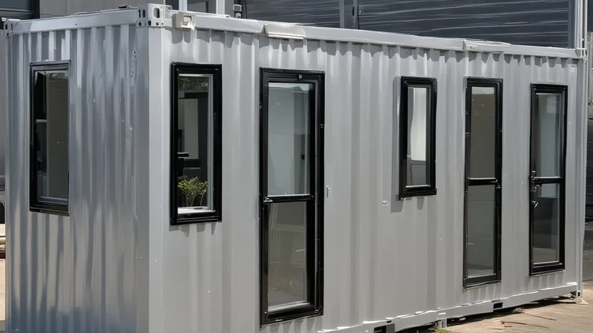 Steel container office for Chakan MIDC auto manufacturing site Pune