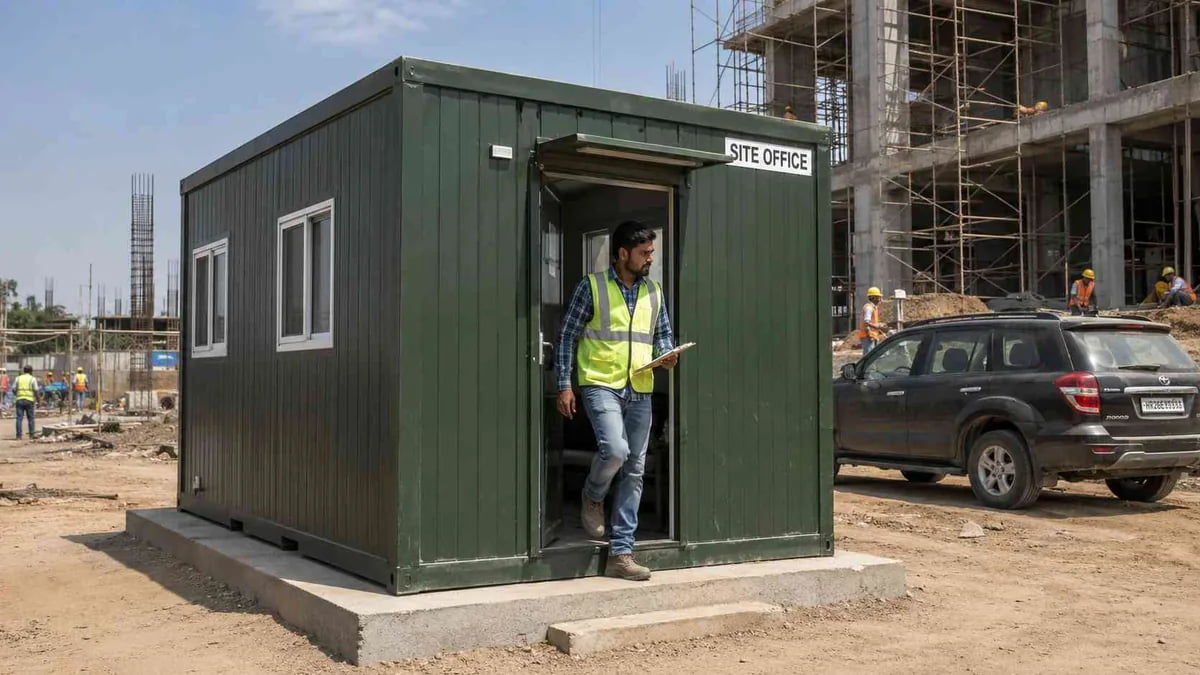 SAMAN steel porta cabin site office unit supplied in Chennai