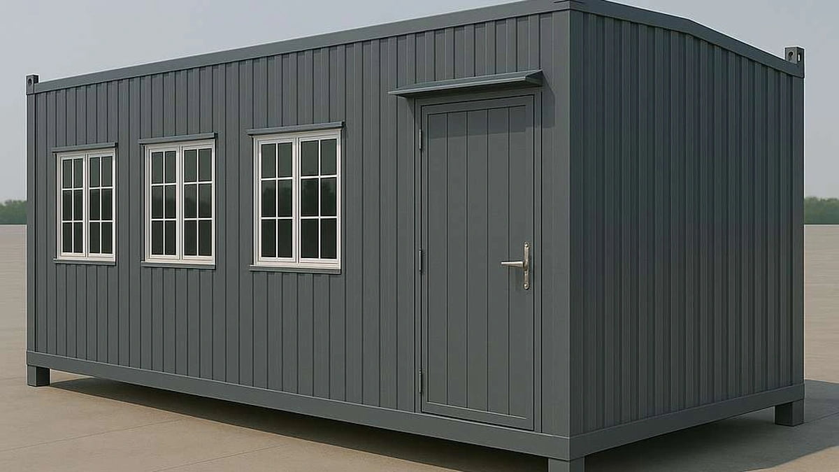 Porta cabin in Coimbatore — MS steel-frame unit by SAMAN, dispatched from Bangalore