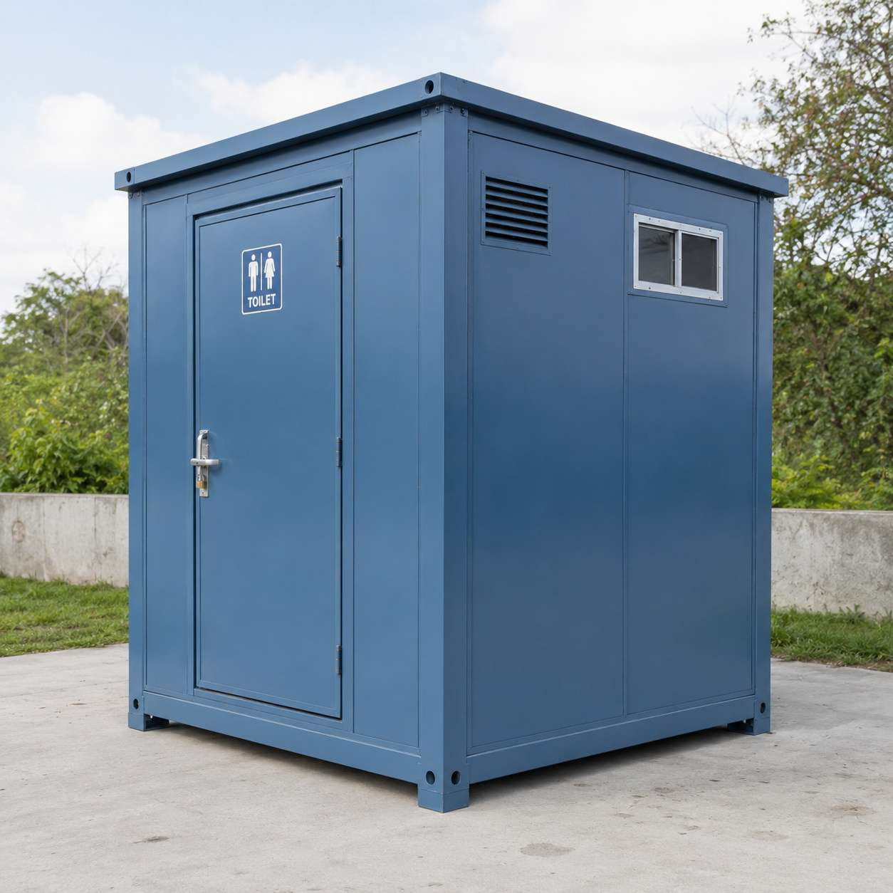 MS Steel Portable Toilet Cabin