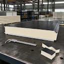 PIR panel cut section under quality inspection