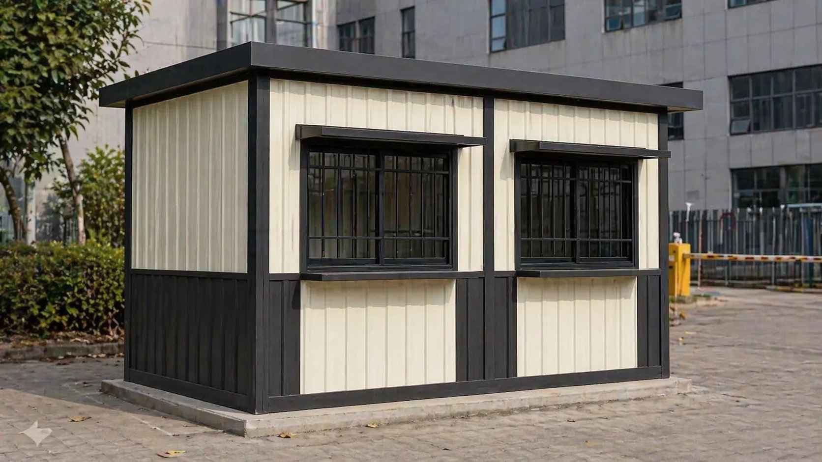 security cabin industrial factory checkpoint double window India multi-unit