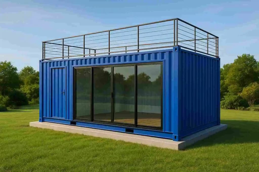 Black modern prefabricated house in Bangalore