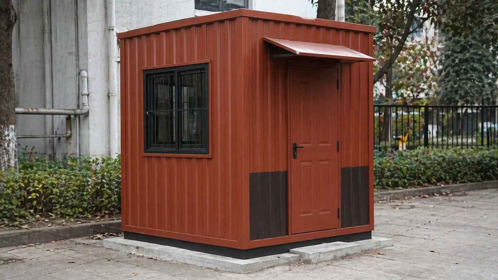 security cabin standard 6x6 ft white black delivered installed India