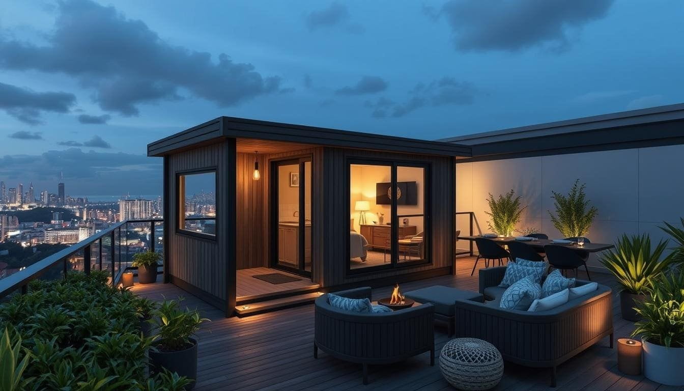 Porta Cabin on Terrace