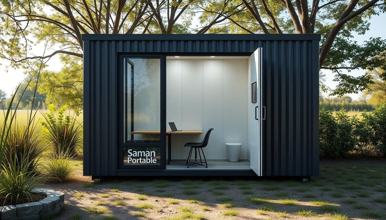 Portable Office Cabin with Toilet