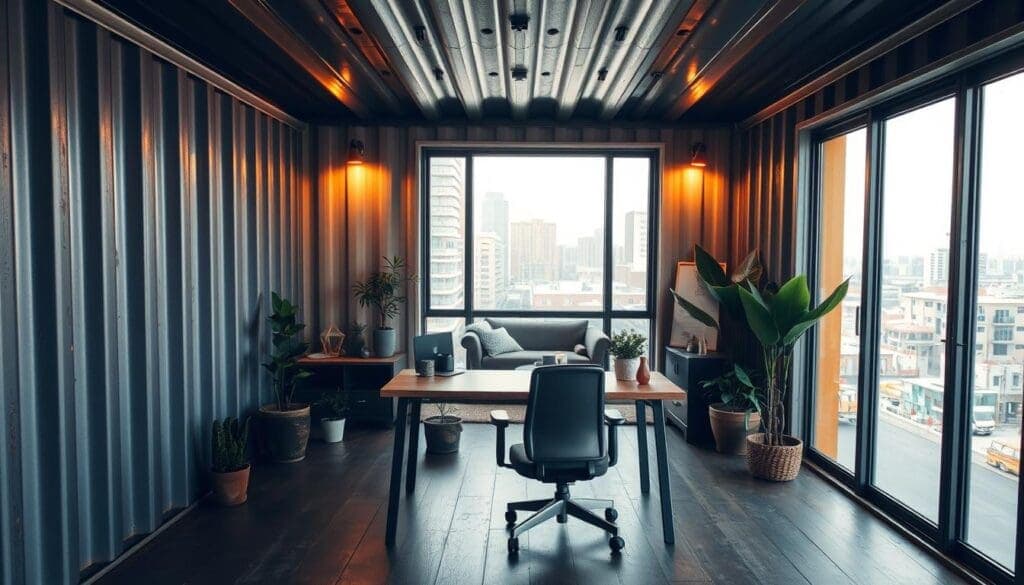 Cargo container transformations for creative office solutions Cargo container transformations for creative office solutions