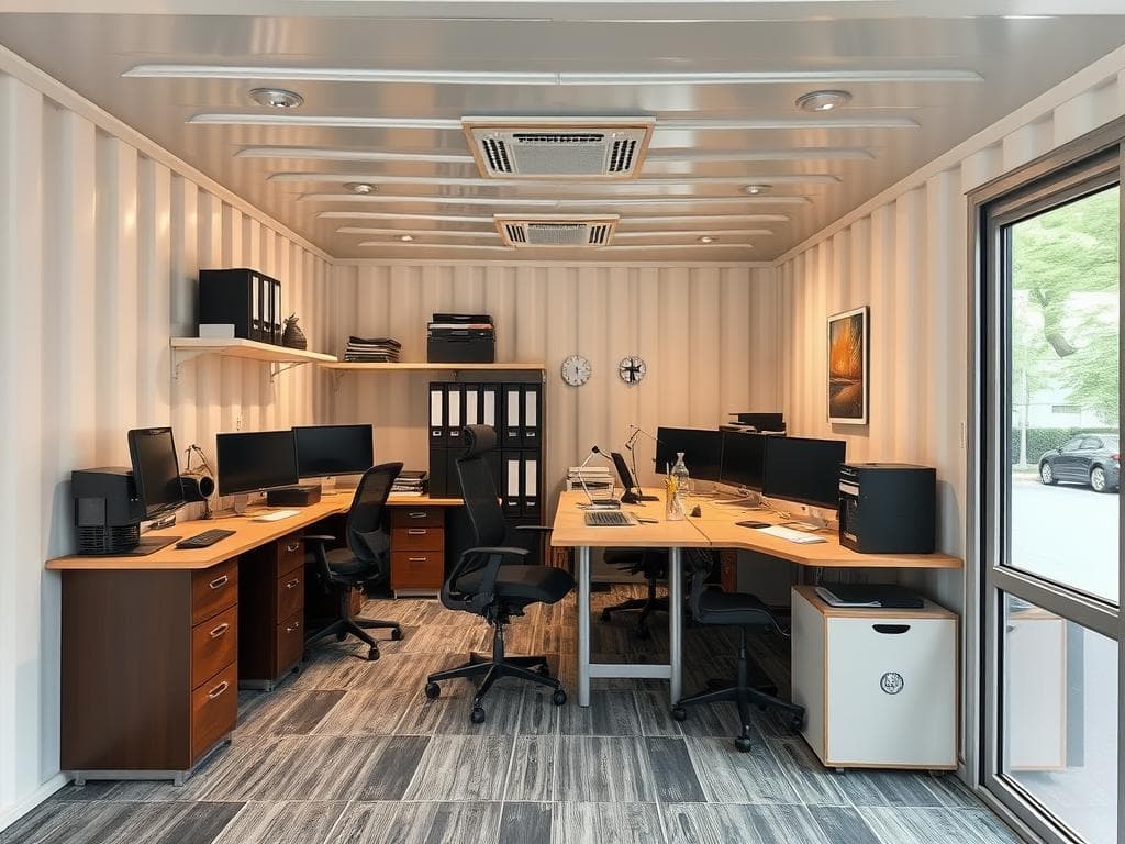 Administrative container office in Paharganj Administrative container office in Paharganj