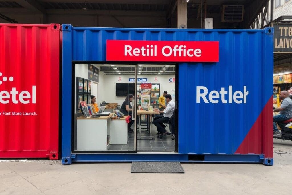 Branded retail container office in Laxmi Nagar market area Branded retail container office in Laxmi Nagar market area