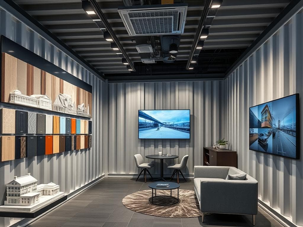 Client experience center in container format Client experience center in container format