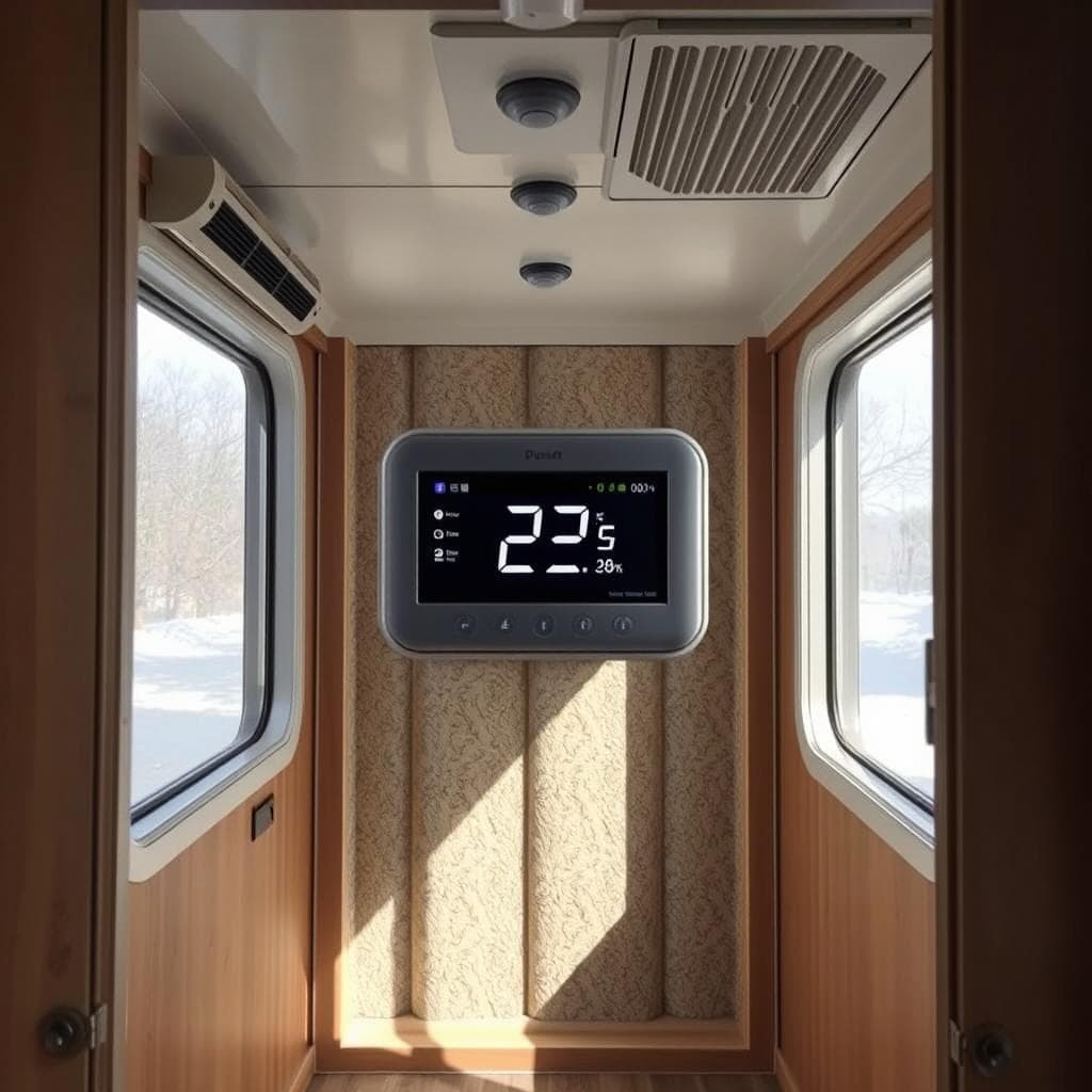Climate control system in portable office cabin Climate control system in portable office cabin