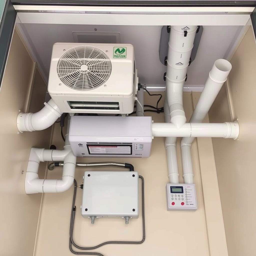 Climate control systems in a portable office cabin in Greater Noida Climate control systems in a portable office cabin in Greater Noida