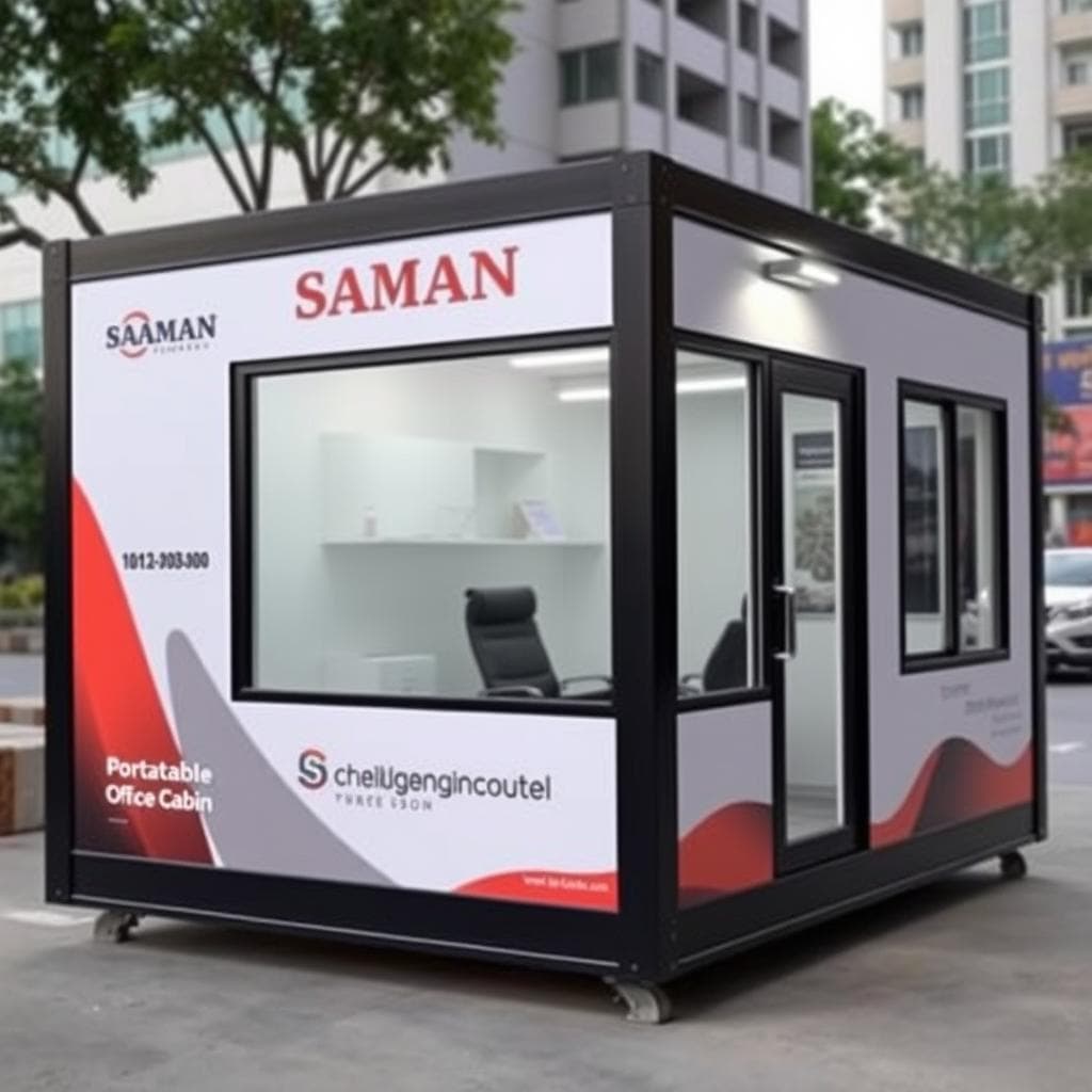 Compact 10x10 portable office cabin for small teams in Gurgaon Compact 10x10 portable office cabin for small teams in Gurgaon