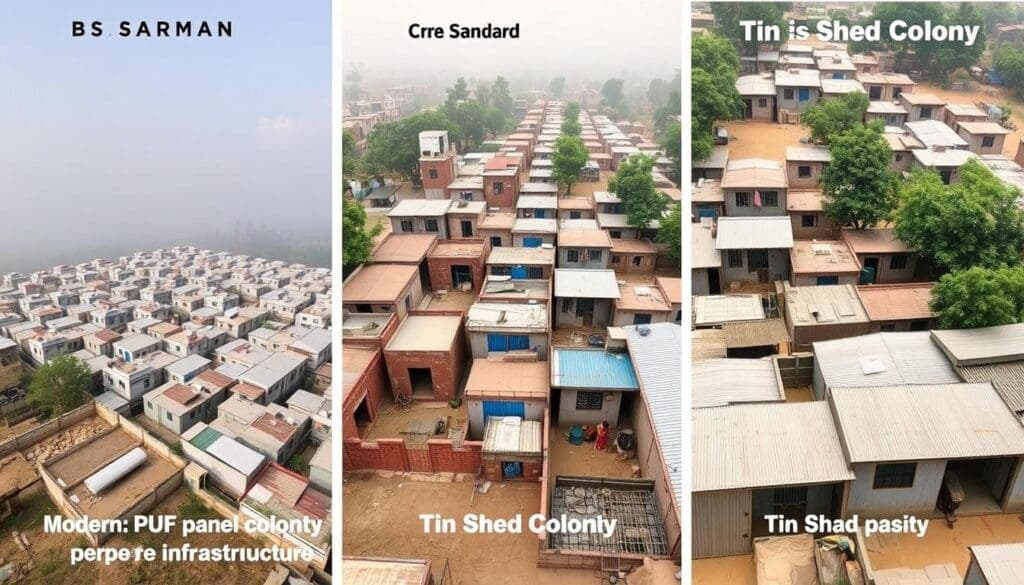 Comparison of different labour colony types showing SAMAN's superior quality Comparison of different labour colony types showing SAMAN's superior quality