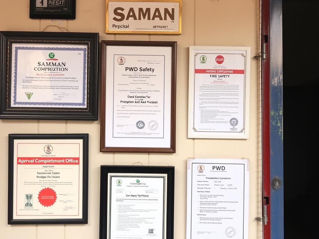 Container Office in West Delhi with compliance certification displayed Container Office in West Delhi with compliance certification displayed