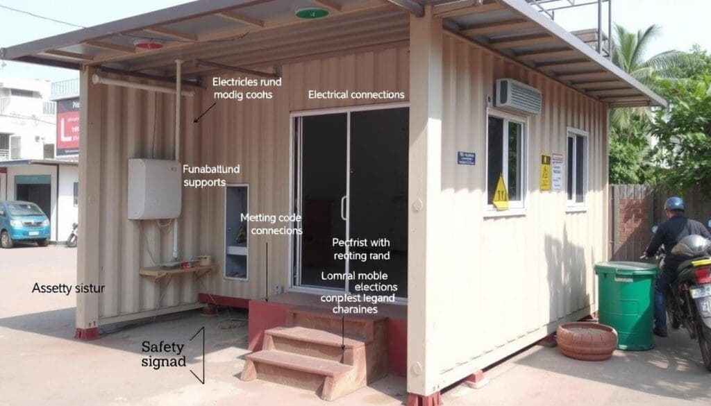 Container office meeting local building standards in Ghaziabad Container office meeting local building standards in Ghaziabad