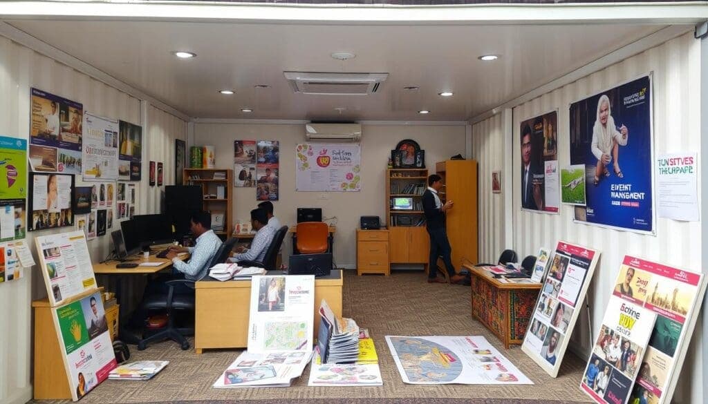 Event management office in portable cabin in Janakpuri Event management office in portable cabin in Janakpuri