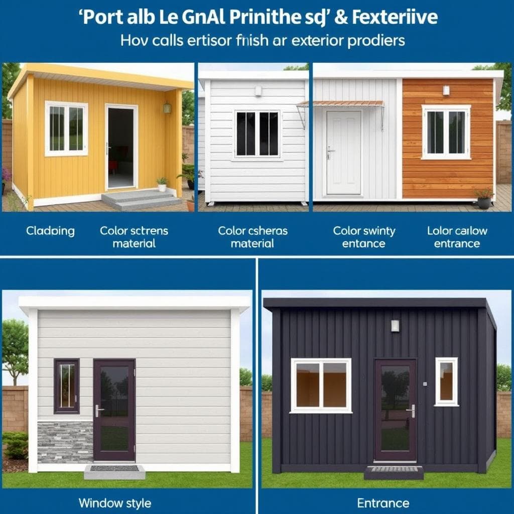 Exterior customization for portable cabins in Noida Exterior customization for portable cabins in Noida