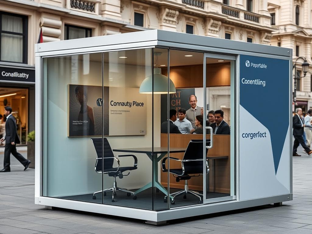Financial consulting pod in Connaught Place Financial consulting pod in Connaught Place